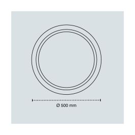 Cristalrecord Plafón Led Charly 72W 7290lm 3CCT Blanco Ø50 x 7 cm