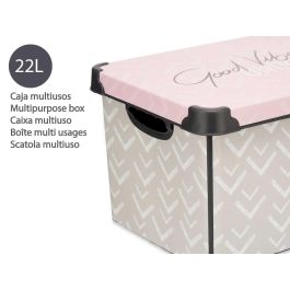 Caja de plástico Vibes 22L con asa Kipit 30x23.5x40 cm (12 Unidades) Caja de plástico Vibes 22L con asa Kipit 30x23.5x40 cm (12 Unidades)