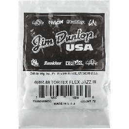 Dunlop Pack 72 Púas Tortex Flex Jazz III - 0,88 Mm