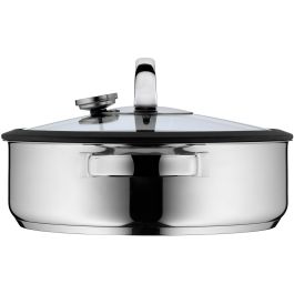 WMF 1743016040 Vaporera Vitalis con Tapa de Cristal 28cm, 5L, Acero Inoxidable, para Inducción y Gas