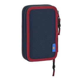 Plumier Doble F.C. Barcelona Corporativa Azul Granate 12.5 x 19.5 x 4 cm (28 piezas)