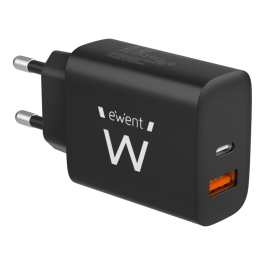 Ewent EW1319 Cargador de Pared Rápido USB-C QC3.0 20W Negro Precio: 6.50000021. SKU: B192F66QP9