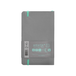 Antartik Cuaderno A6 Tapa Blanda Cuadriculado Gris y Turquesa 100 Hojas 80gr FSC