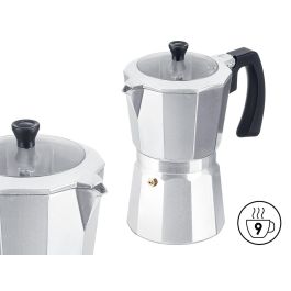 Kinvara Cafetera de Aluminio 9 Tazas con Tapa Transparente - Capacidad 360ml - Dimensiones 18x22x11 cm (Set de 6) Precio: 57.79000051. SKU: B1GBEKQFXG