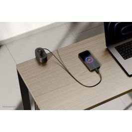 Neomounts DS22-840BL6 Regleta de Escritorio VOLT con Abrazadera, USB-C y USB-A Carga Rápida, 20W PD, 1.4m, Negra