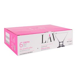 Set de 6 copas para helado 165 cc Crem HELADO LAV (6 Cajas) Set de 6 copas para helado 165 cc Crem HELADO LAV (6 Cajas)