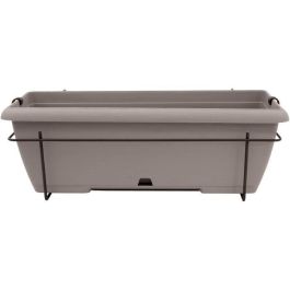 Kit de macetero con soporte metálico y bandeja integrada - GARDEN ID Teramo - Taupe 50 cm - Efecto piedra - Reciclado/reciclable Kit de macetero con soporte metálico y bandeja integrada - GARDEN ID Teramo - Taupe 50 cm - Efecto piedra - Reciclado/reciclable