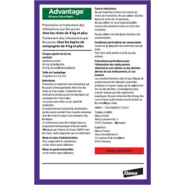 VENTAJA 80 - 4 pipetas antiparasitarias - Para gatos y conejos de 4 kg y más