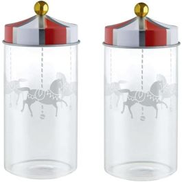 Alessi Circus - Set de 2 recipientes para especias en vidrio serigrafado y hojalata - MW68S2 Precio: 28.49999999. SKU: B1JGRLDGM5
