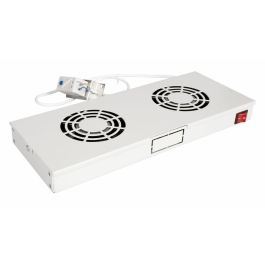 EQUIP EZF-2-G Módulo Ventilador 19" para Armarios de Servidor, 2 Ventiladores, RAL7035 Gris Claro
