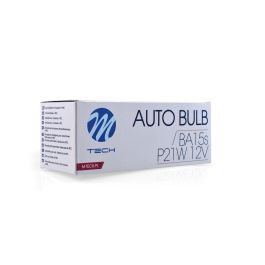 M-Tech Z14 Lámpara Ba15S 12V 21W S25 Clear Halógena Pack 10 Unidades