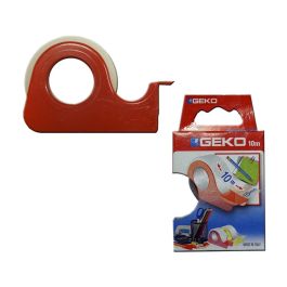 Geko Dispensador de cinta adhesiva transparente 10 m