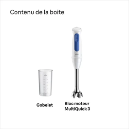 Braun MultiQuick MQ30001M Batidora de Mano 900 W 2 Velocidades Blanco/Azul BRA8021098005106