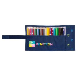 Plumier Benetton Cool Azul marino 7 x 20 x 7 cm Enrollable 27 Piezas