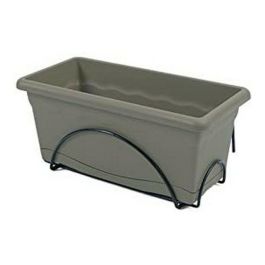 PLASTIKEN Jardiniere 40x20 Cm + Bandeja + Soporte para balcón Colección TERRA - Taupe Precio: 27.59000013. SKU: S7106216