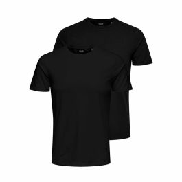 Camiseta de Manga Corta Hombre Only & Sons basic Slim 2-Pack Negro 2 Unidades (2 Unidades) (L) Precio: 18.79000046. SKU: B15KK7B5B6
