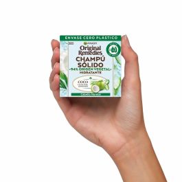 Garnier F.I.L C259526/1 Original Remedies Champú Sólido Hidratante con Coco y Aloe Vera. Cabello Normal, Raíces Grasas, Desenredante 60g