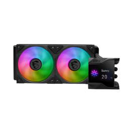 MSI MPG CORELIQUID D240 Kit de Refrigeración Líquida para Procesador, Negro, 2 Ventiladores, Compatible con LGA 1150/1151/1155/1156/1200/1700, AM4/AM5, TR4/sTRX4, 936-6A1611-003