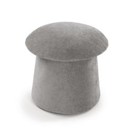 Puff Con Almacenamiento Gris Versa 43X45CM Puff Con Almacenamiento Gris Versa 43X45CM
