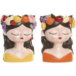 DKD Home Decor Macetero Urban de Resina Multicolor 18 x 25 x 20 cm (2 Unidades) Precio: 37.98999974. SKU: B166X884A3