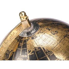 Giftdecor Globo Terráqueo 20 cm Surtidos Oro Blanco Negro - Materiales: Madera, Plástico, Hierro (6 Unidades)