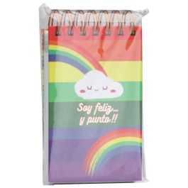 CMP General Libreta Con Espiral A6 Arcoiris, 150 Páginas a Color, Tapas Duras, 9.5x3 cm