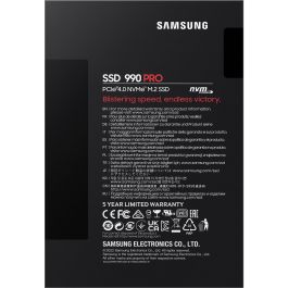 Samsung 990 PRO SSD Interno Alto Rendimiento V-NAND MLC 2 TB M.2 NVMe PCIe 4.0, 7450 MB/s Lectura, 6900 MB/s Escritura