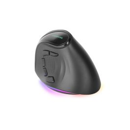Mars gaming MG-VRGB3 Mouse Raton Ergonomico Vertical Inalambrico Tri-Mode RGB Diestro 9 Botones 8400 DPI