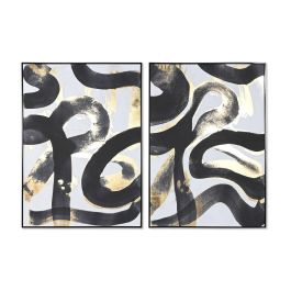 Cuadro Home ESPRIT Abstracto Moderno 103 x 4,5 x 143 cm (2 Unidades)