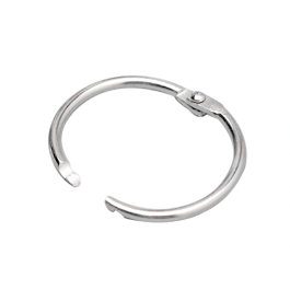 Liderpapel Anilla Bisagra N.2 Niquelada Diámetro 30 mm Caja de 20 Unidades