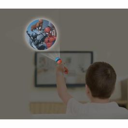Lexibook Ltc050Sp Linterna LED 2 en 1 y Proyector de Imágenes Spiderman con 3 Discos (24 Fotos) para Niños +3 Años