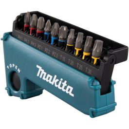 Makita E-03567 Set de Puntas de Torsión, 11 Piezas, PH1/2/3, PZ1/2/3, Torx T15/20/25/30, Hex 1/4"