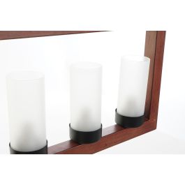 DKD Home Decor Lámpara de Techo Loft Industrial Marrón con 4 Bombillas E14 25W de Aluminio y Cristal Desmontable 10x52x30 cm
