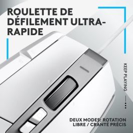 Logitech G LOG5099206096325 Ratón Gaming G502 X Wire, Botones Híbridos Force Lightforce, Sensor Hero 25K - Blanco