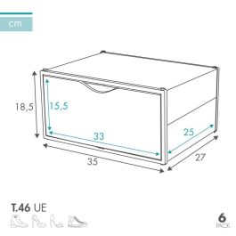Caja apilable para zapatos Max Home Blanco 6 Unidades Polipropileno ABS 35 x 18,5 x 27 cm Caja apilable para zapatos Max Home Blanco 6 Unidades Polipropileno ABS 35 x 18,5 x 27 cm