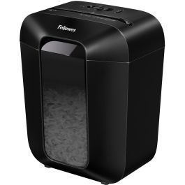 Fellowes LX50 4406001 Destructora de Papel Corte en Partículas 4x37mm P-4, 9 Hojas, 17L, Uso Hogar/Oficina, Negra