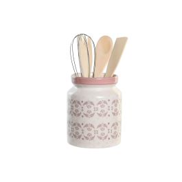 Bote Utensilios Scandi DKD Home Decor Rosa Blanco 12 x 22 x 12 cm Set de 5 Precio: 11.99000011. SKU: B15KYNEKEW