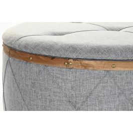 DKD Home Decor Descalzadora Scandi Gris Claro Natural 80 x 43 x 80 cm Set de 2