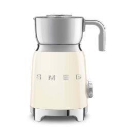 Smeg MFF11CREU Espumador de Leche Automático, Estilo Retro 50's, Color Crema, Acero Inoxidable, 0.6 L