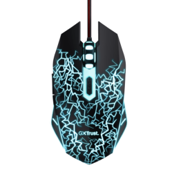 Trust Ratón Gaming Izza GXT 105W Cable USB 4000DPI 6 Botones Iluminación LED Negro