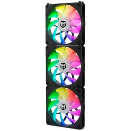 Nox NXHUMMEREASYLINKBK Pack 3 Ventiladores Hummer Easy Link ARGB PWM 120mm para PC, Conexión sin cables, Ultrasilenciosos