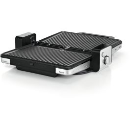 WMF 0415110011 Kontaktgrill Lono 2en1 Plancha para Parrilla Eléctrica, Negro y Acero Inoxidable, 2100W