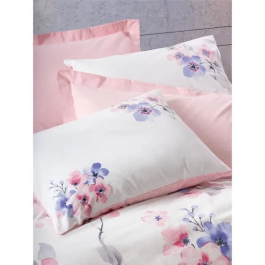 Juego de Cama 1 Funda Nórdica 220x240 cm + 2 Fundas de Almohada 60x60 cm 100% Algodón Rosa ASI8683342981606