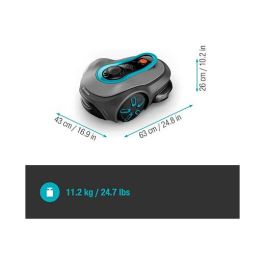GARDENA Robot Cortacésped smart SILENO free para Áreas de hasta 1200 m², Ancho de Corte 16 cm, con Estación Base y Cable Delimitador