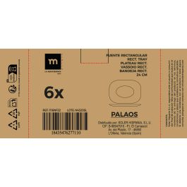 Bandeja rectangular opal 24 cm Palaos - La Mediterranea (36 Unidades) Bandeja rectangular opal 24 cm Palaos - La Mediterranea (36 Unidades)