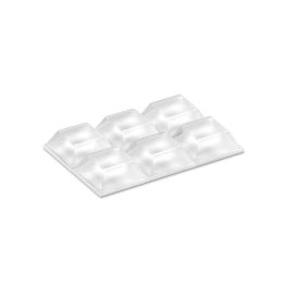 Inofix Gota protectora autoadhesiva transparente 20,5x20,5x7,6mm de PVC flexible, blister 6 unidades