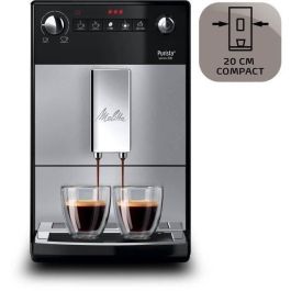 MELITTA F230-101 - Cafetera Purista - Espresso automático con molinillo de granos - 1450W - Tanque de agua 1,2L - Plata