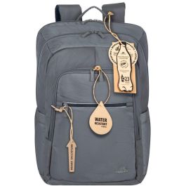Rivacase Alpendorf 7569 Mochila urbana para portátil 17.3" gris de poliéster reciclado, resistente al agua