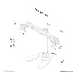 Soporte TV Neomounts FPMA-D700DD 10-30" 19" 30" 8 kg