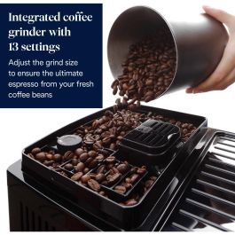 DeLonghi Cafetera Magnifica Automática de Grano a Taza Negra para Espresso y Capuchino
